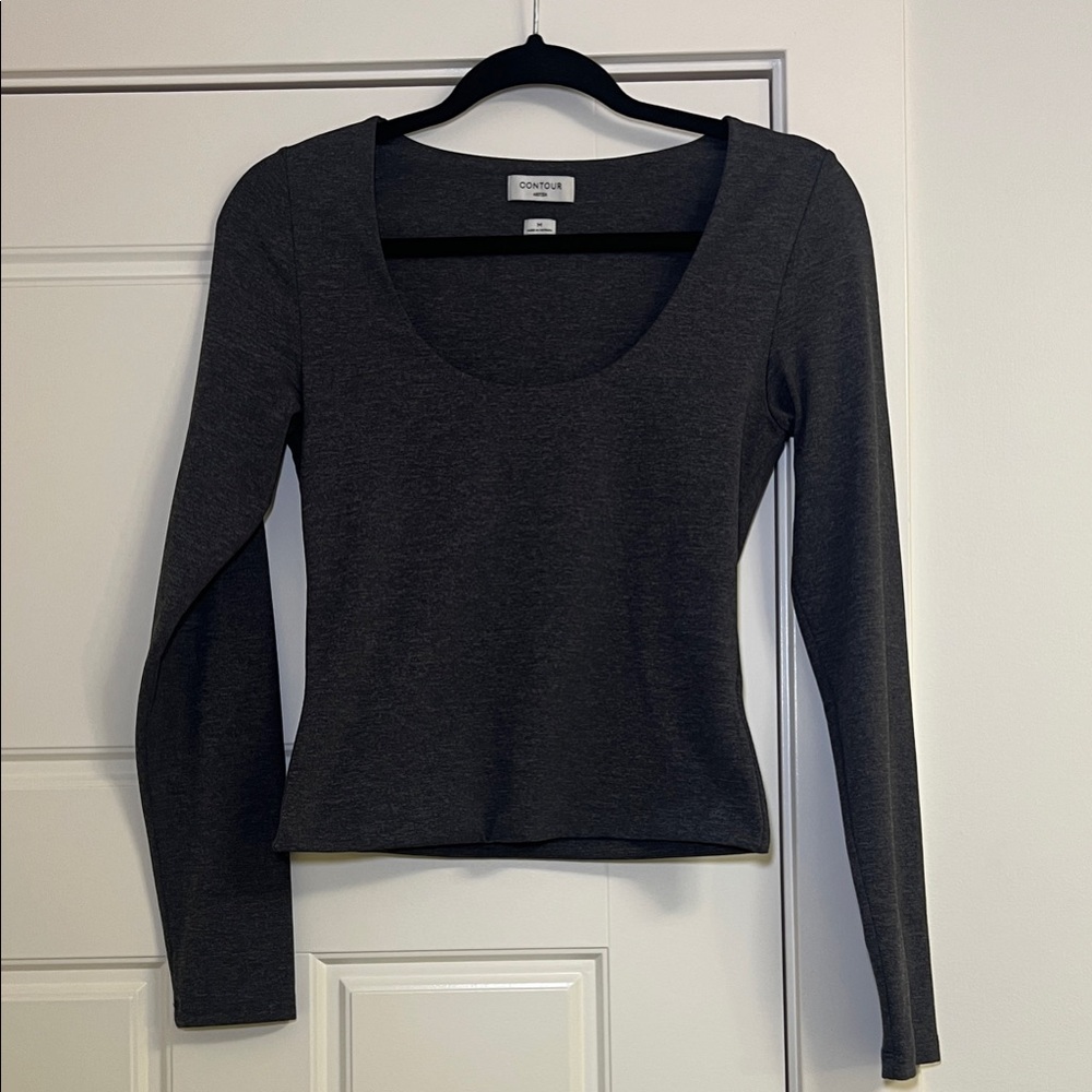 Aritzia Dark Gray Long Sleeve Top